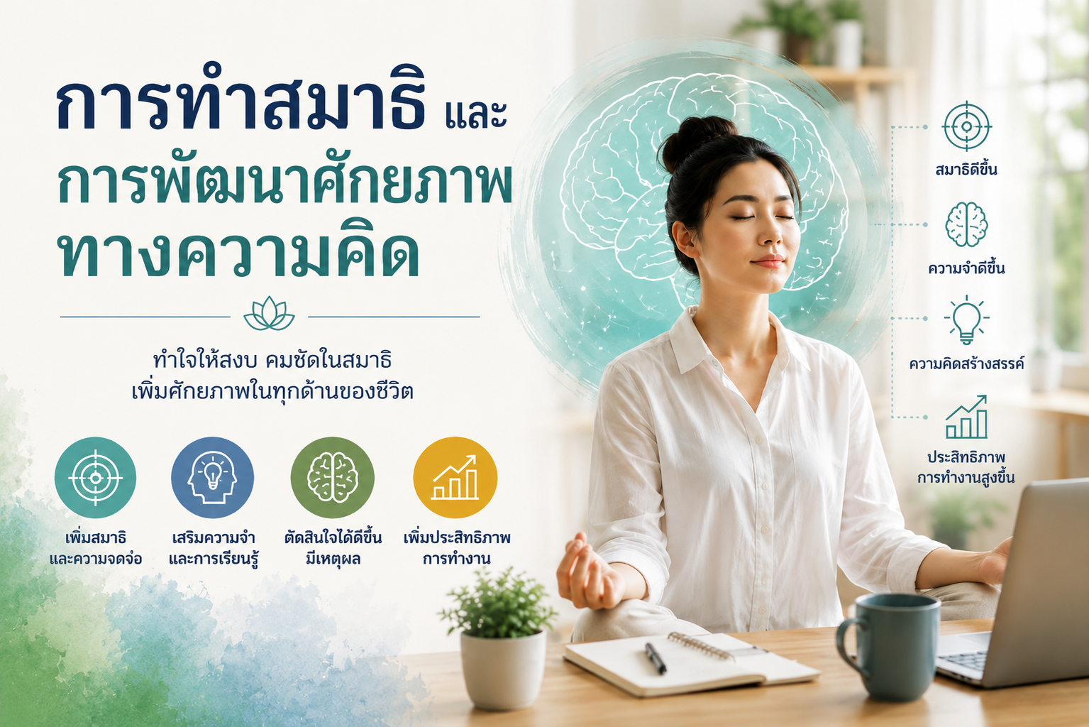 การทำสมาธิและประสิทธิภาพการทำงานของสมอง