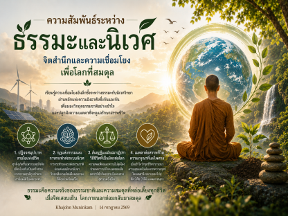 ความสัมพันธ์ระหว่างธรรมะกับนิเวศวิทยา: การตระหนักรู้และการเกื้อกูลเพื่อโลกที่สมดุล