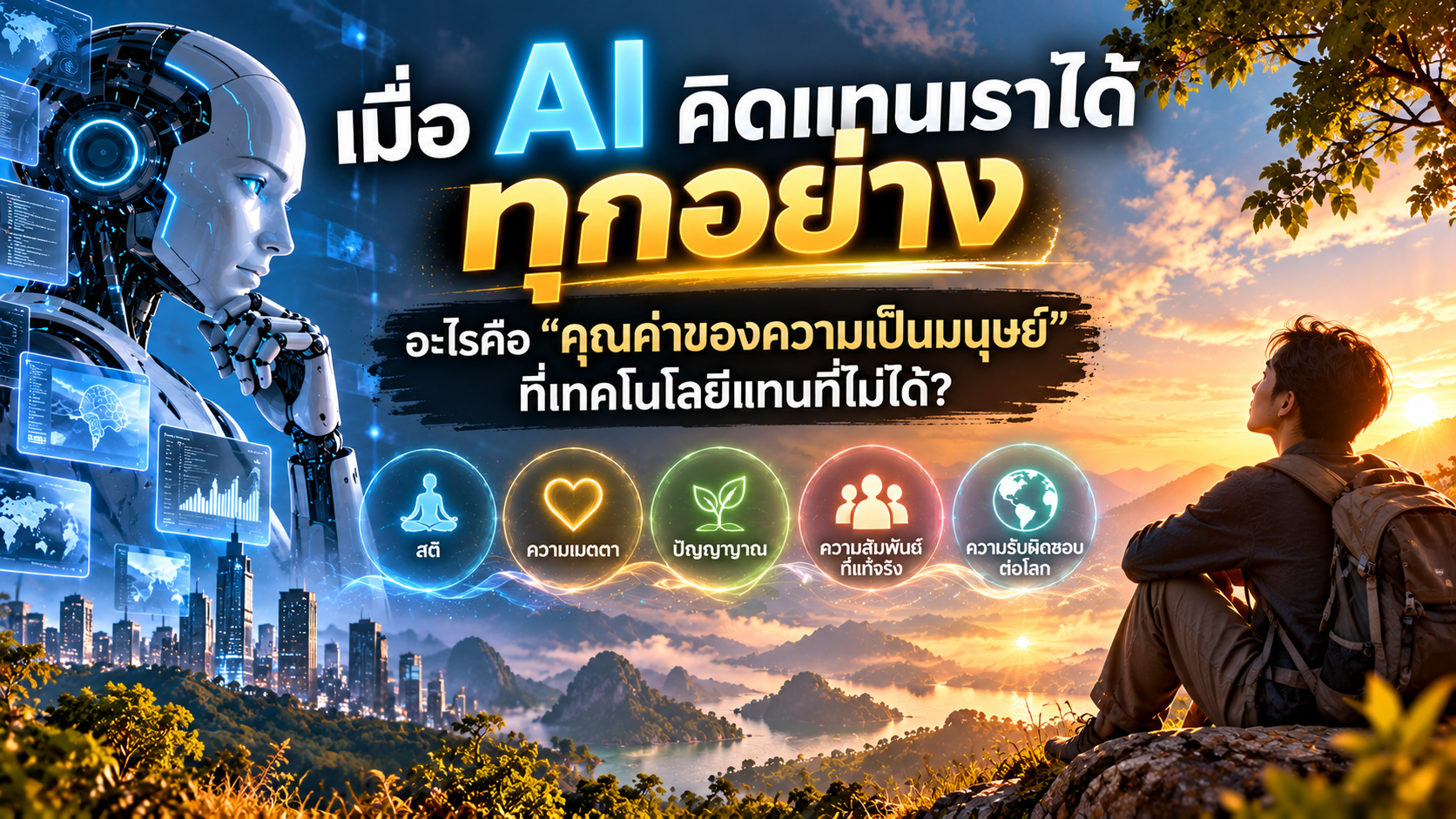 เมื่อ AI คิดแทนเราได้ทุกอย่าง: อะไรคือ "คุณค่าของความเป็นมนุษย์" ที่เทคโนโลยีแทนที่ไม่ได้?