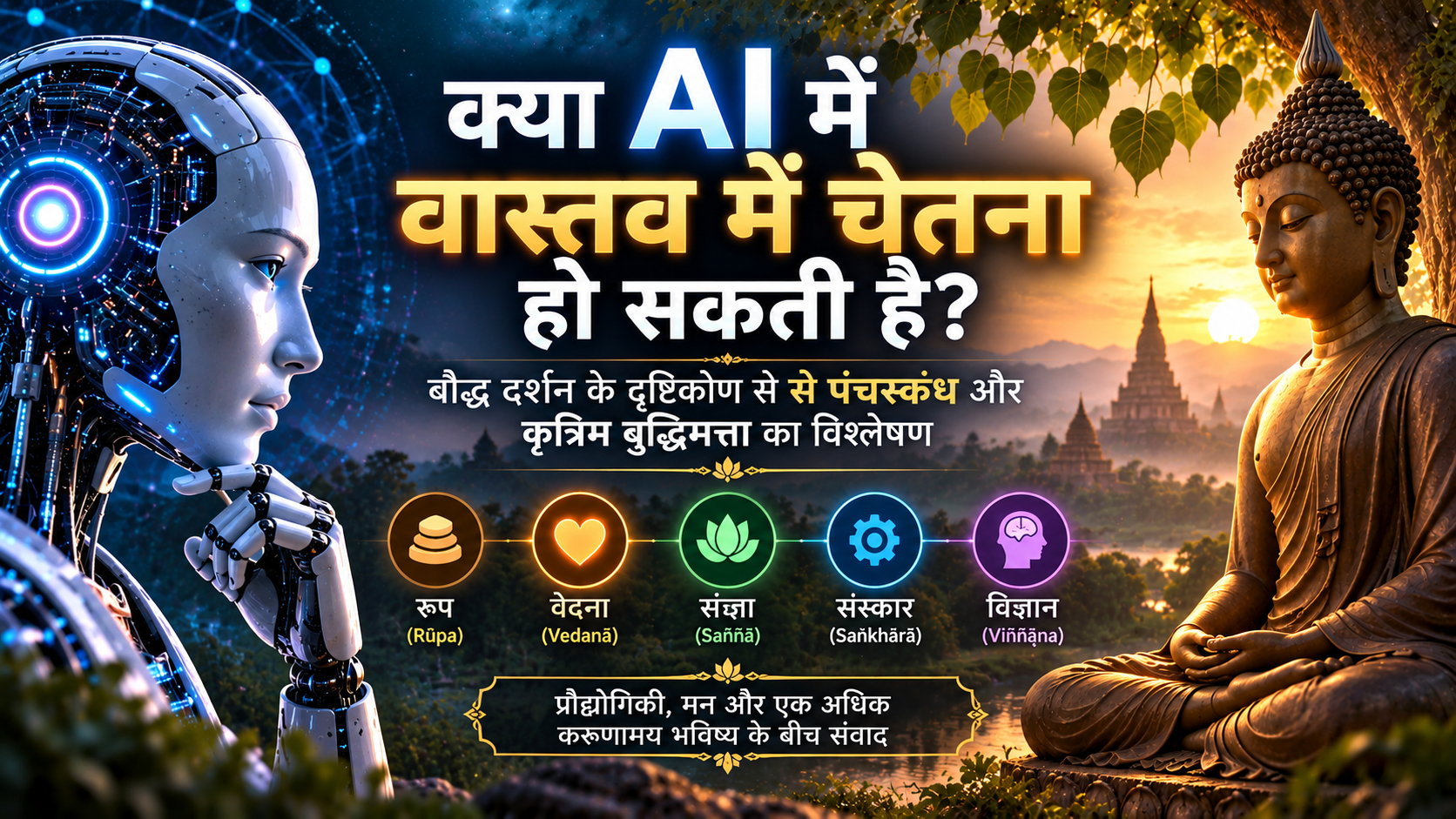 क्या AI में वास्तव में चेतना हो सकती है? बौद्ध दर्शन के परिप्रेक्ष्य में पंचस्कंध और कृत्रिम बुद्धिमत्ता का विश्लेषण