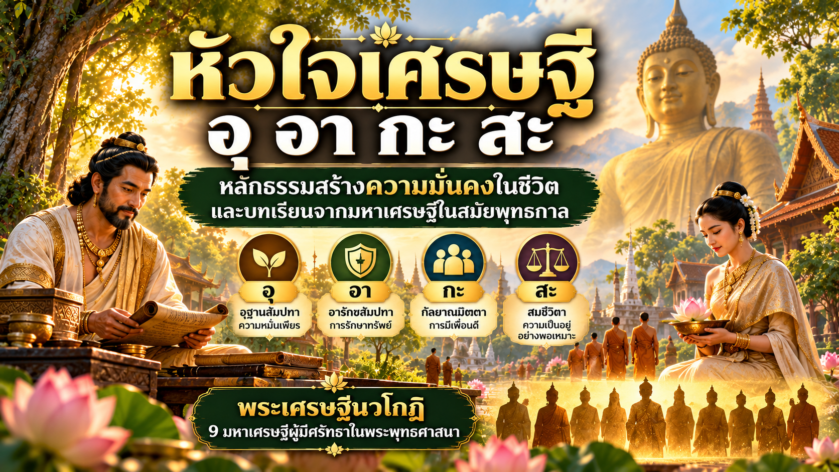 เศรษฐีในพระพุทธศาสนา: ความมั่งคั่ง ทรัพย์สิน และความมั่งคั่งทางใจ